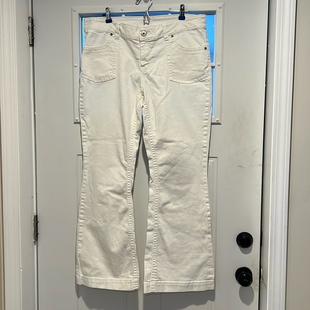 Maurices Plus Size classic Flare Leg White Denim Jeans